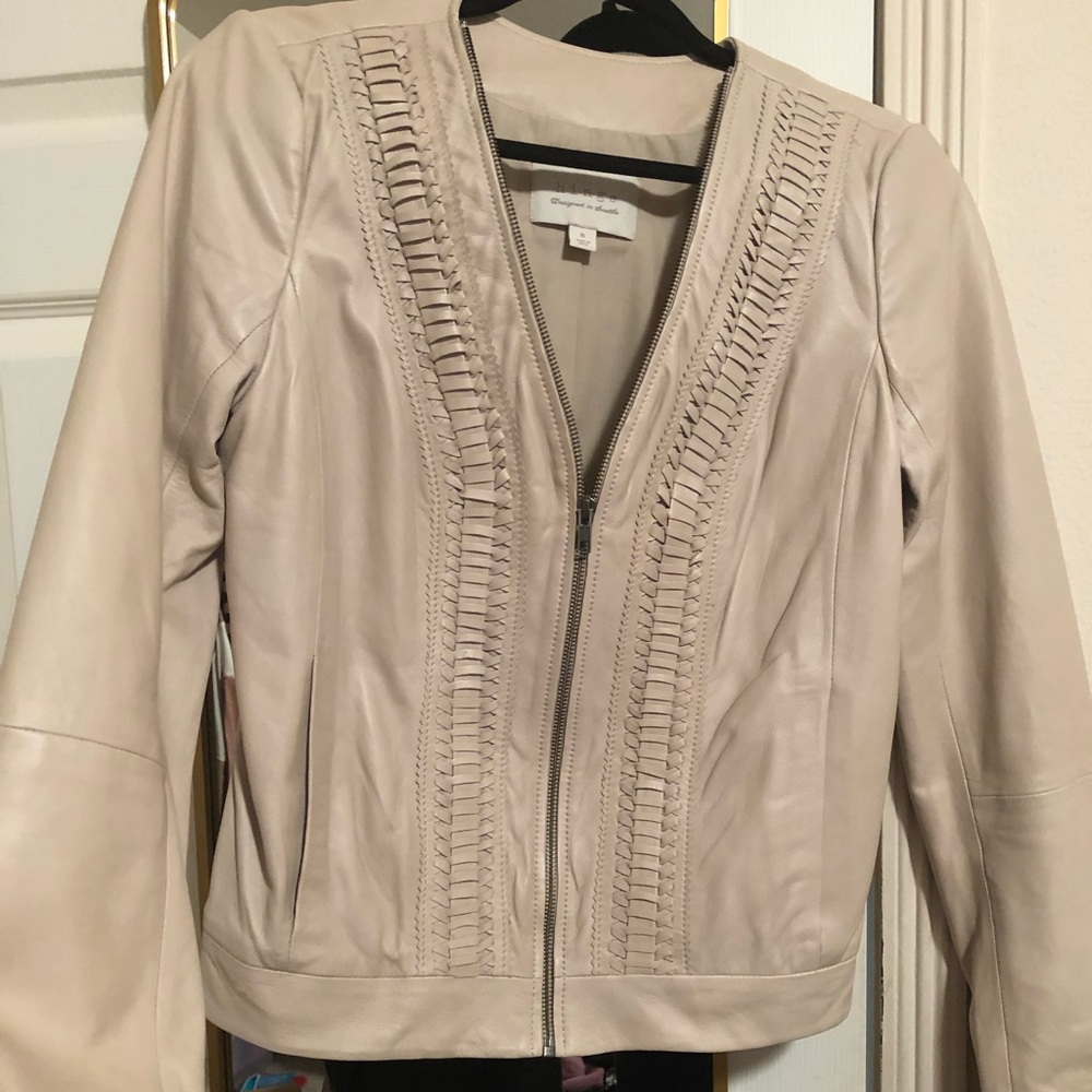 Hinge leather jacket